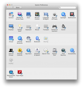 Uncheck System Preferences